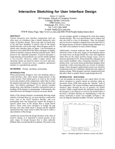 Interactive Sketching for User Interface Design