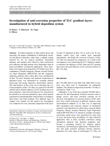 Investigation of anti-corrosion properties of Ti:C gradient layers