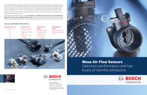 Mass Air Flow Sensors Optimum performance and low levels of