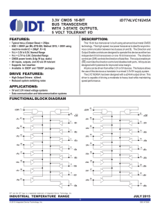 3.3V CMOS 16-BIT BUS TRANSCEIVER WITH 3