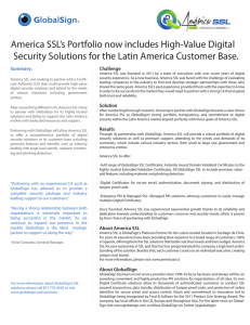 America SSL`s Portfolio now includes High-Value