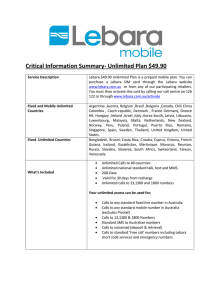 Critical Information Summary- Unlimited Plan $49.90