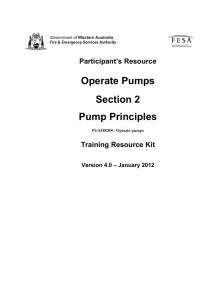 Operate Pumps Section 2 Pump Principles