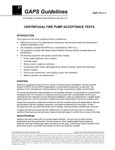 Centrifugal Fire Pump Acceptance Tests