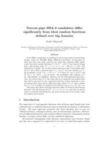 Narrow-pipe SHA-3 candidates differ significantly from ideal