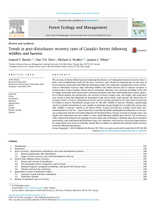 Trends in post-disturbance recovery rates of Canadaâ€™s forests