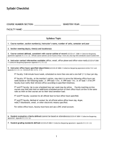 Syllabi Checklist