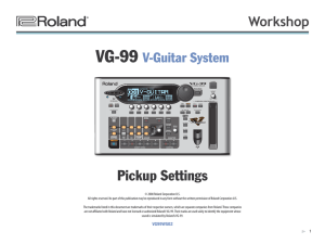 VG99WS02—Pickup Settings