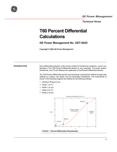 T60 Percent Differential Calculations