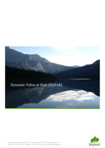 Dynamic Value at Risk (DyVaR) - Greenwood Strategic Advisors AG