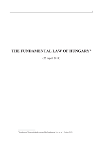 THE FUNDAMENTAL LAW OF HUNGARY* – kormany.hu