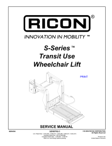 S-Series Transit Use Wheelchair Lift