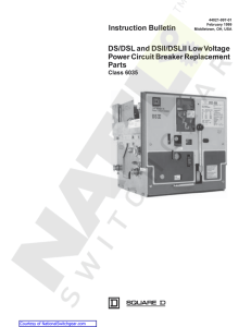 DS/DSL and DSII/DSLII Low Voltage Power Circuit Breaker