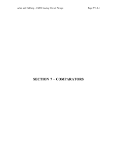 SECTION 7 - COMPARATORS