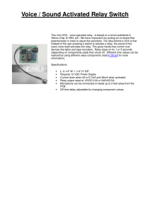 Voice / Sound Activated Relay Switch