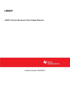 LM4051 Precision Micropower Shunt Voltage Reference (Rev. C)