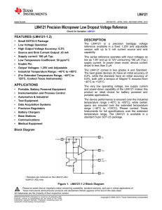 LM4121 Precision Micropower Low Dropout Voltage Reference