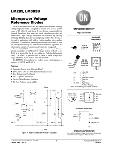 LM285, LM385B Micropower Voltage Reference Diodes