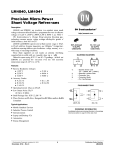 LM4040, LM4041, Precision Micro-Power Shunt Voltage References