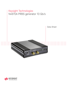 Keysight Technologies N4970A PRBS generator 10 Gb/s