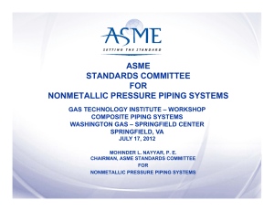 ASME Standards Committee - Gas Technology Institute