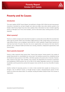 Poverty and its Causes - Australian Council of Social Service