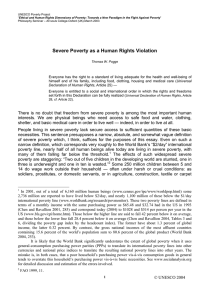 Poverty as a Human Rights Violation