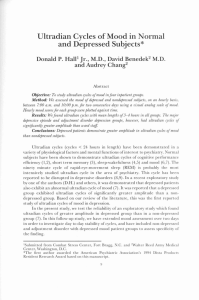 Ultradian Cycles of Mood in Normal and Depressed Subjects