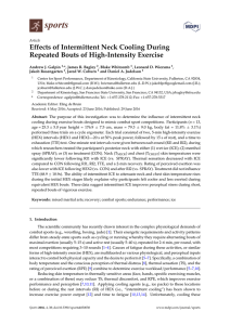 Effects of Intermittent Neck Cooling During Repeated Bouts of High