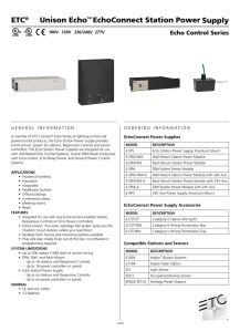 Unison Echo™ EchoConnect Station Power ETC® Supply