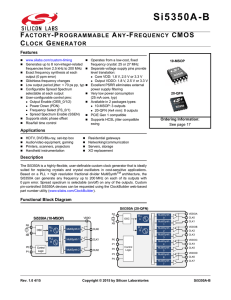 Si5350A-B Data Sheet -- Factory-Programmable Any