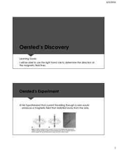 Oersted`s Discovery