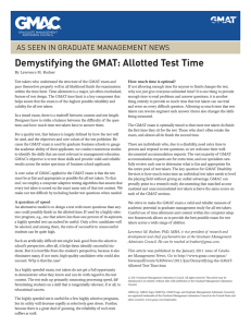 Demystifying the GMAT: Allotted Test Time