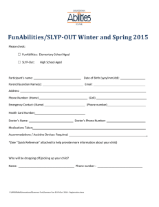 FunAbilities/SLYP-OUT Winter and Spring 2015