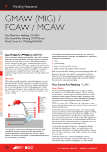GMAW (MIG) / FCAW / MCAW