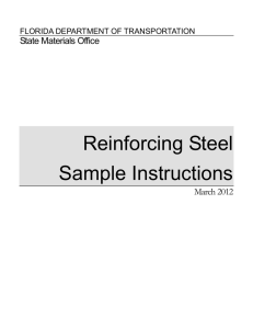 Reinforcing Steel Sample Instructions