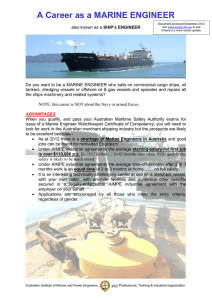 A Career As A MARINE ENGINEER