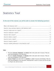 Statistics Tool