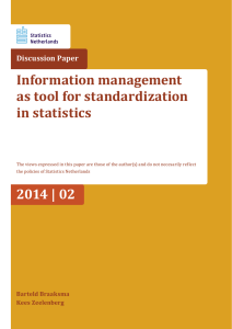 Information management as a tool for standardization in statistics