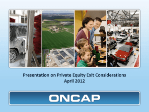Presentation on Private Equity Exit Considerations April 2012