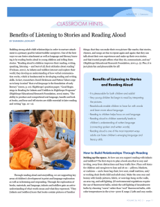 Benefits of Listening to Stories and Reading Aloud