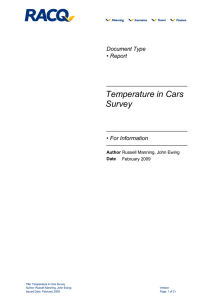 Temperature in Cars Survey