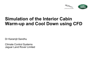 Simulation of the Interior Cabin Warm