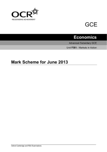 Mark scheme - Unit F581 - Markets in action - June