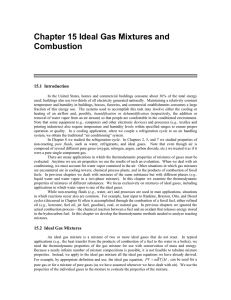 Chapter 15 Ideal Gas Mixtures and Combustion