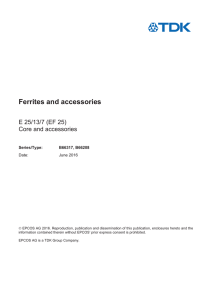 Ferrites and accessories - E 25/13/7 (EF 25) - Core and