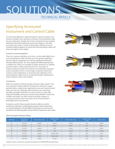Specifying Armoured Cables