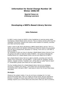 5 - Developing a NEETs Based Library Service