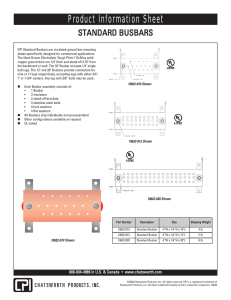 Wall-Mount Busbar Kit(4) - CutSheet, Standard Busbar