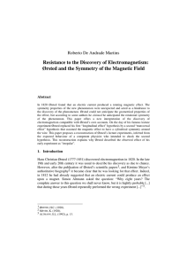 Resistance to the Discovery of Electromagnetism: Ørsted and the
